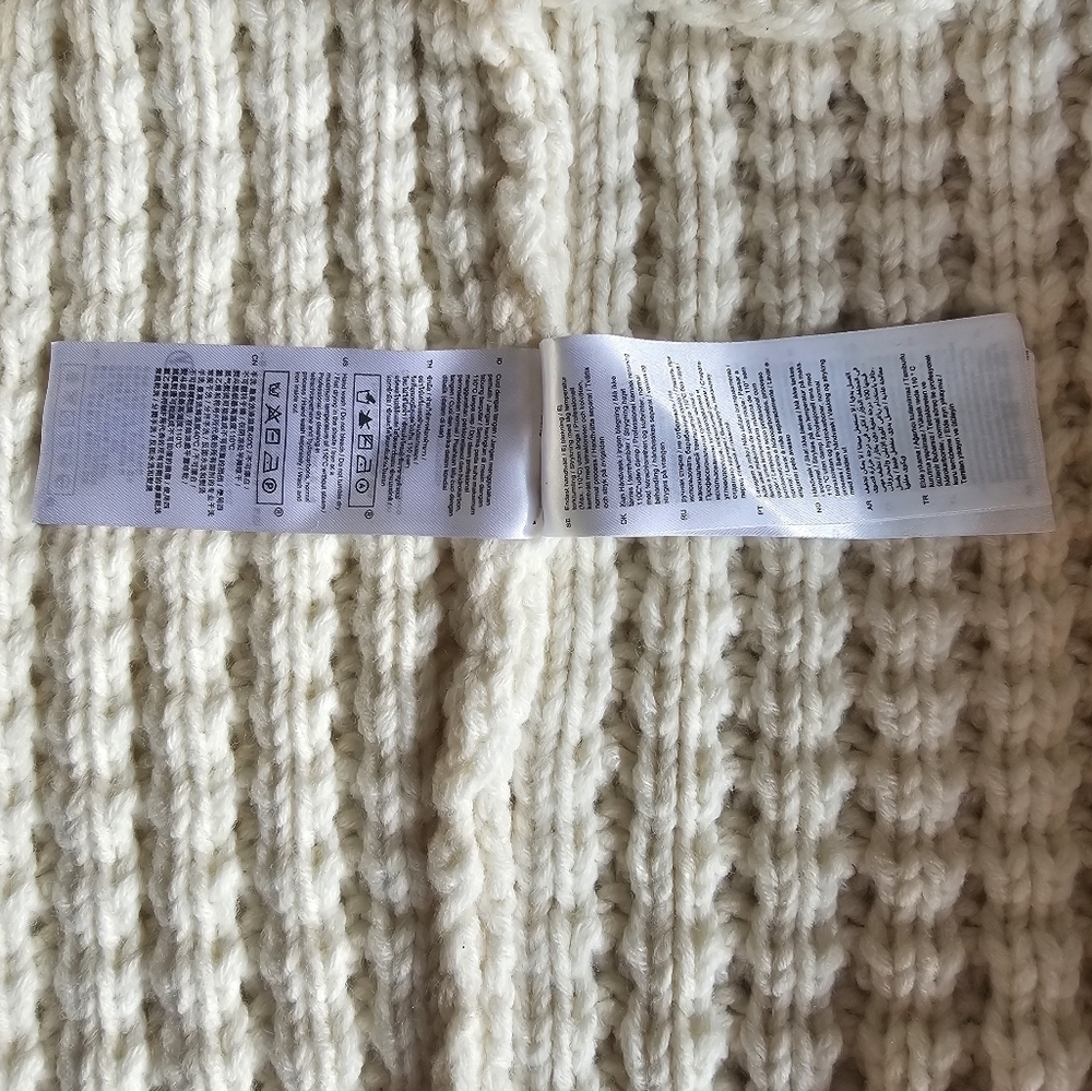 Maje Nordic Fair Isle Chunky Knit Wool Blend Cardigan Oversized Cozy Luxury S/M - Picture 11 of 13